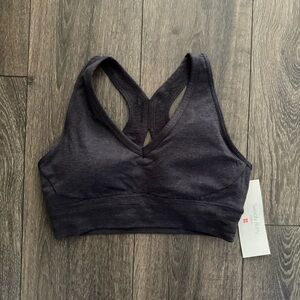 Sweaty Betty Gaia Yoga Bra - Urban Grey Marl (Size Small)